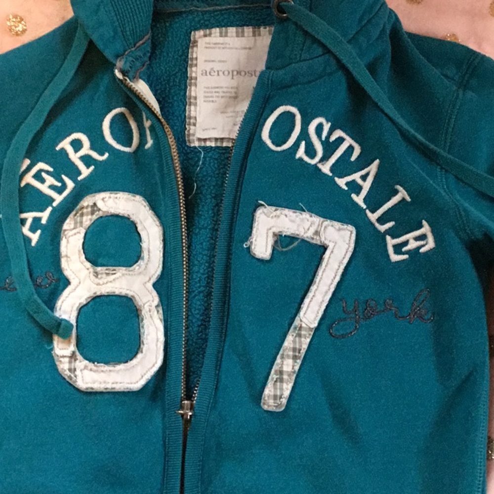 XS Teal Aéropostale hoodie sweatshirt